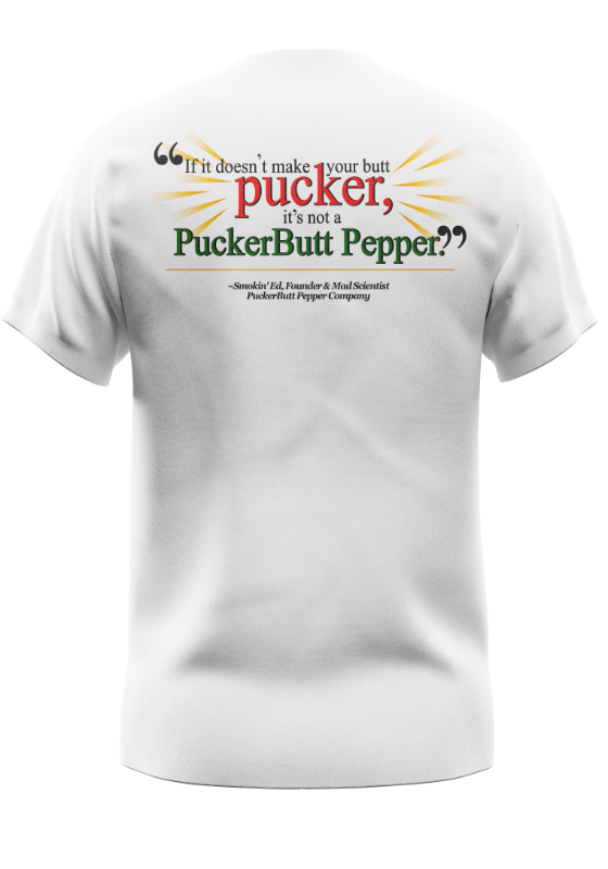 Ed's White PuckerButt T-Shirt (Medium)