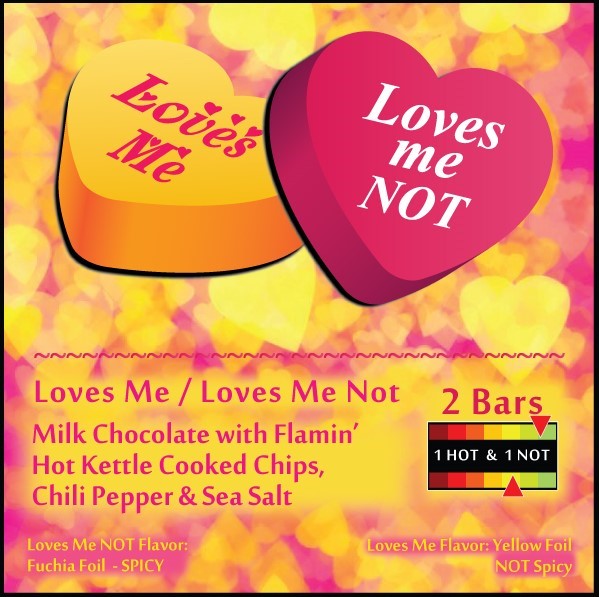 Willy Pete's Love Me Love Me Not Chocolate Bar