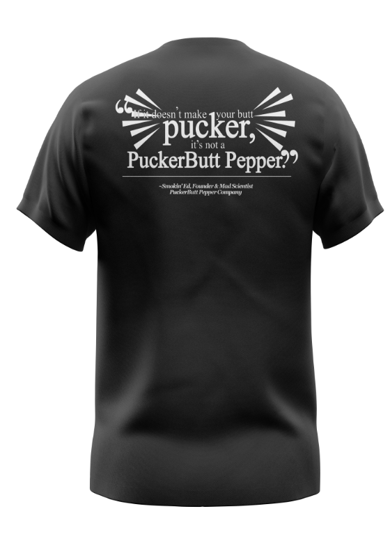 PuckerButt Black T-Shirt (Extra Large) - Butt Pucker Edition