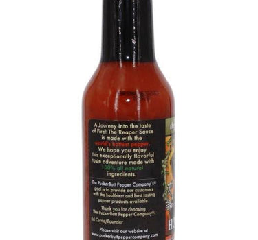 Puckerbutt Pepper Company Reaper Hot Sauce made with the Carolina reaper, Scoville sauce